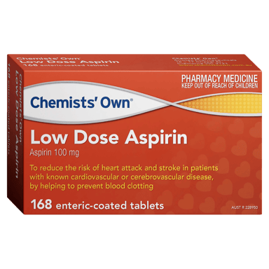 CHEMISTS OWN LOW DOSE ASPIRIN 168 TABLETS