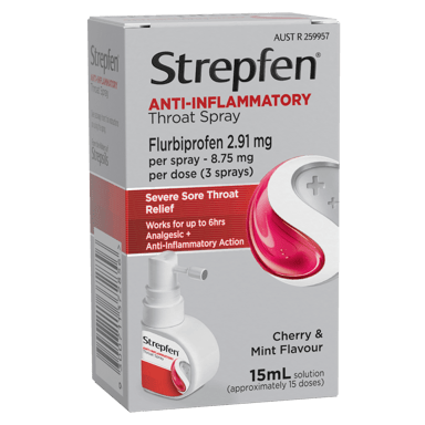 STREPFEN ANTI-INFLAMMATORY THROAT SPRAY CHERRY & MINT 15ML