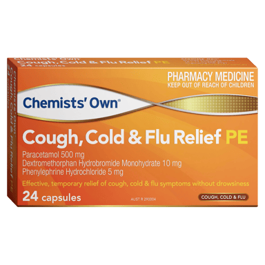 Chemists Own Cough, Cold & Flu Relief Pe 24 Capsules