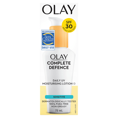 OLAY COMPLETE DEFENCE SENSITIVE UV MOISTURISER SPF30 75ML