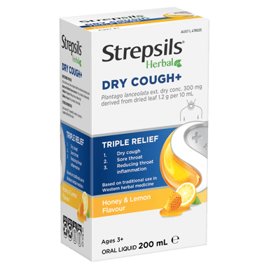 STREPSILS HERBAL + DRY COUGH 200ML LIQUID