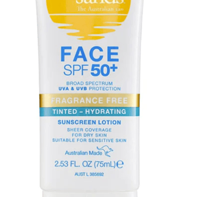 BONDI SANDS FRAGRANCE FREE HYDRATING TINTED FACE LOTION SPF50+ 75ML