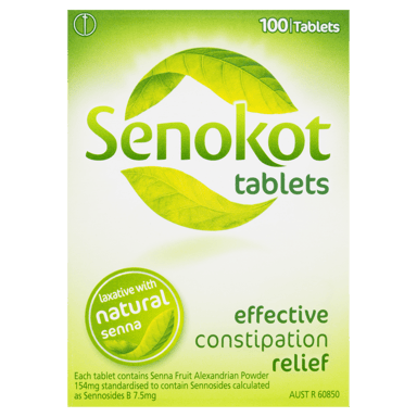 SENOKOT CONSTIPATION RELIEF 100 TABLETS
