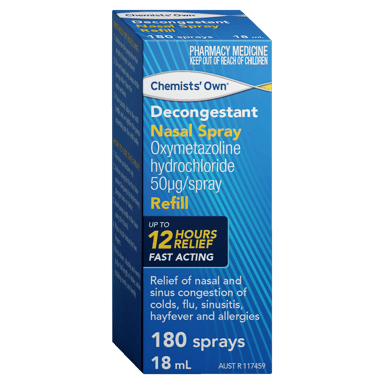 CHEMISTS OWN NASAL DECONGESTANT REFILL SPRAY 18ML