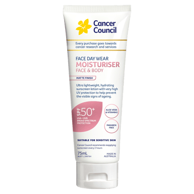 CANCER COUNCIL FACE SUNSCREEN MATT INVISIBLE TUBE SPF50+ 75ML