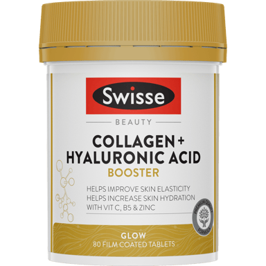 SWISSE BEAUTY COLLAGEN + HYALURONIC ACID 80 TABLETS