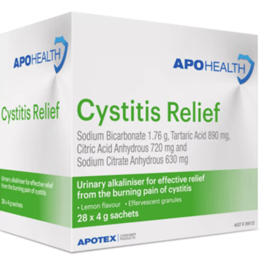APOHEALTH CYSTITIS RELIEF SACHETS 4G X 28 PACK
