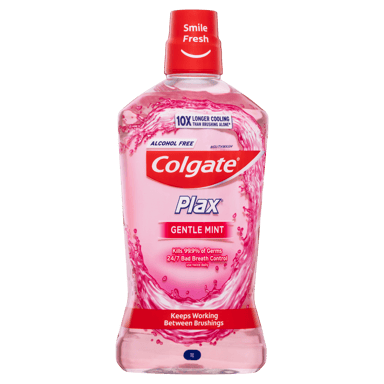 COLGATE MOUTHWASH PLAX ALCOHOL FREE GENTLE MINT 1 LITRE