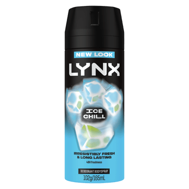 LYNX MEN BODY SPRAY ICE CHILL 48HR 165ML