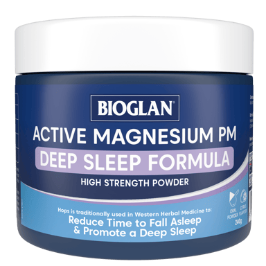BIOGLAN ACTIVE MAGNESIUM PM DEEP SLEEP FORMULA POWDER 240G