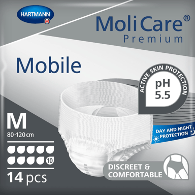 MOLICARE PREMIUM MOBILE PANTS 10D MEDIUM 14 PACK
