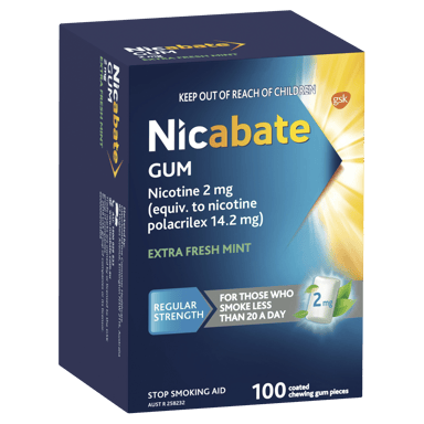 NICABATE EXTRA FRESH 2MG GUM 100 PACK