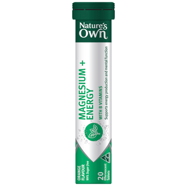 NATURES OWN MAGENSIUM + ENERGY 20 TABLETS