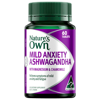 NATURES OWN MILD ANXIETY ASHWAGANDHA 60 TABLETS