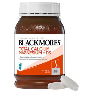 BLACKMORES TOTAL CALCIUM MAGNESIUM + D3 200 TABLETS