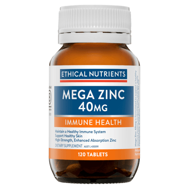 ETHICAL NUTRIENTS MEGA ZINC 40MG 60 TABLETS