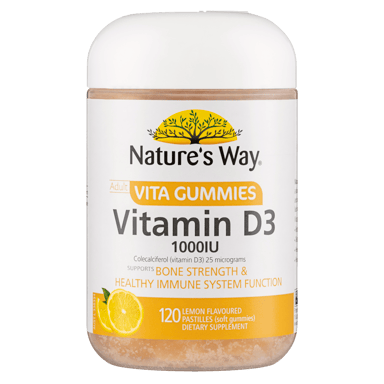 NATURES WAY ADULT GUMMIES VIT D3 1000IU 120