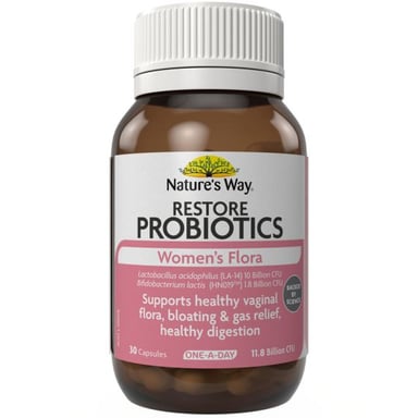 NATURES WAY RESTORE PROBIOTICS WOMEN'S FLORA 30 CAPSULES