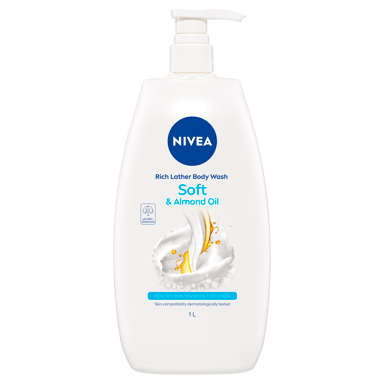 NIVEA SHOWER CREME BODY WASH NOURISHING RICH MOISTURE SOFT 1 LITRE