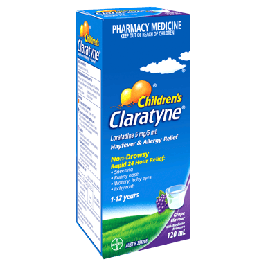 CLARATYNE CHILDRENS GRAPE SYRUP 120ML