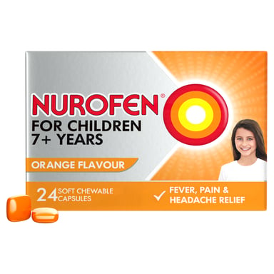 NUROFEN FOR CHILDREN 7+ ORANGE CHEWABLE 24 PACK