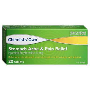 CHEMISTS OWN STOMACH ACHE & PAIN RELIEF 20 TABLETS