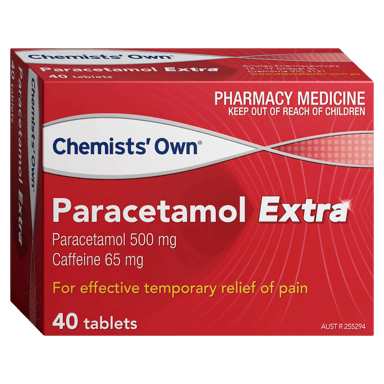 CHEMISTS OWN PARACETAMOL EXTRA 40 TABLETS
