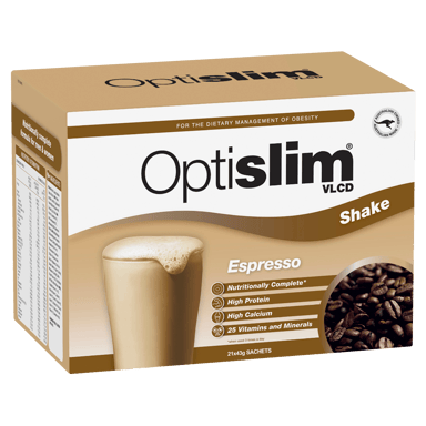 OPTISLIM VLCD SHAKE ESPRESSO 43G 21 PACK