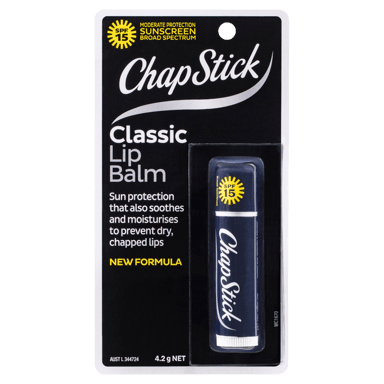 CHAP STICK LIP BALM STICK CLASSIC SPF15+ 4.2G