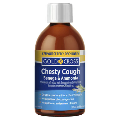 GOLD CROSS CHESTY COUGH SENEGA & AMMONIA LIQUID 500ML