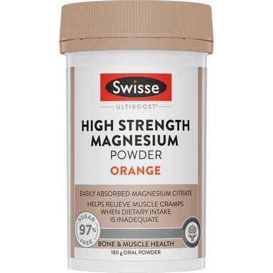 SWISSE ULTIBOOST HIGH STRENGTH MAGNESIUM ORANGE POWDER 180G