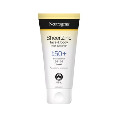 NEUTROGENA SUN SHEER ZINC FACE & BODY LOTION 88ML