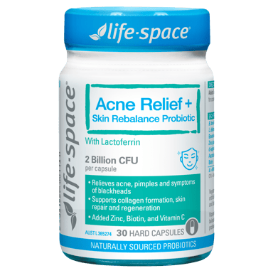 LIFE SPACE ACNE RELIEF SKIN REBALANCE 30 CAPSULES