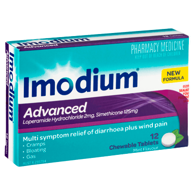IMODIUM ADVANCED DIARRHOEA & WIND RELIEF 12 TABLETS