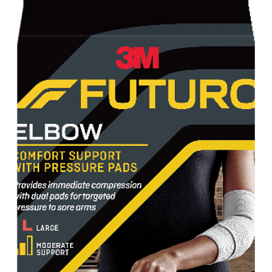 FUTURO ELBOW COMFORT SUPPORT WITH PRESSURE PADS LARGE