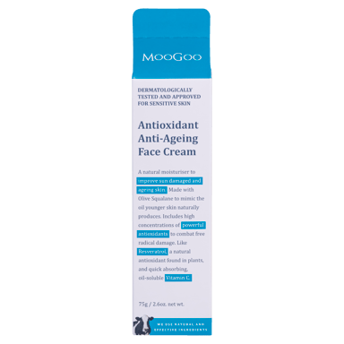 MOOGOO ANTIOXIDANT ANTI-AGEING FACE CREAM 75G
