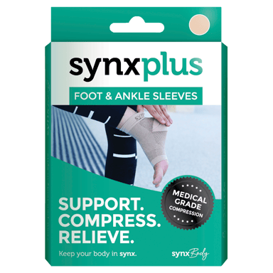 SYNXPLUS FOOT & ANKLE SLEEVE BEIGE X-LARGE