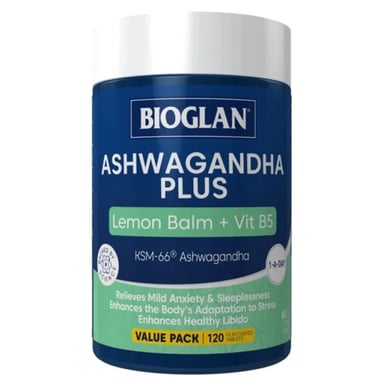 BIOGLAN ASHWAGANDHA PLUS 120 TABLETS