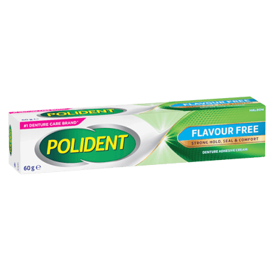 POLIDENT DENTURE ADHESIVE FLAVOUR FREE CREAM 60G