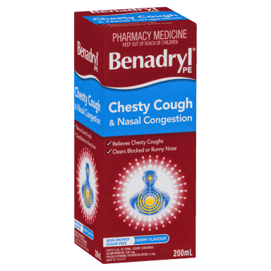 BENADRYL PE CHESTY COUGH & NASAL 200ML