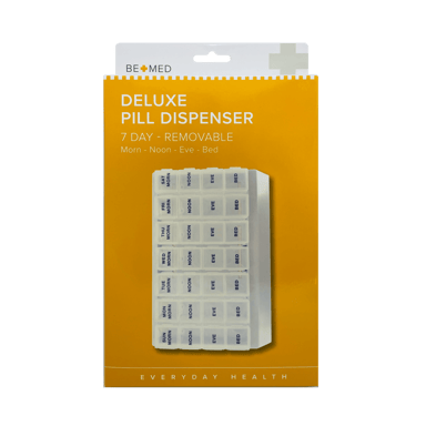 BE+MED DELUXE PILL DISPENSER 7 DAYS 4 DOSES/DAY 1 PACK