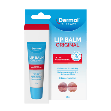 DERMAL THERAPY LIP BALM TUBE ORIGINAL ULTRA MOISTURISING 10G