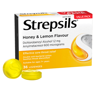 STREPSILS HONEY & LEMON 36 LOZENGES