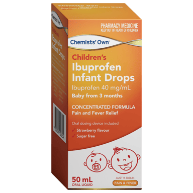 Chemists Own Childrens Ibuprofen Infant Drops 3 Months+ 50ml Liquid
