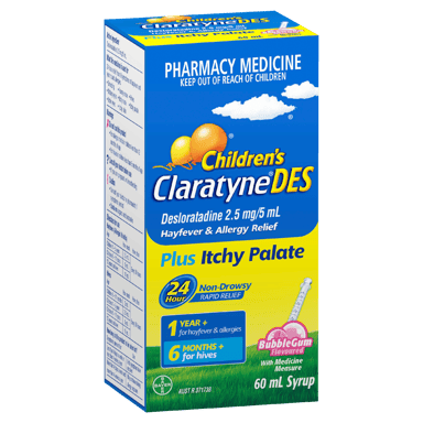 CLARATYNE CHILDRENS BUBBLEGUM SYRUP 60ML