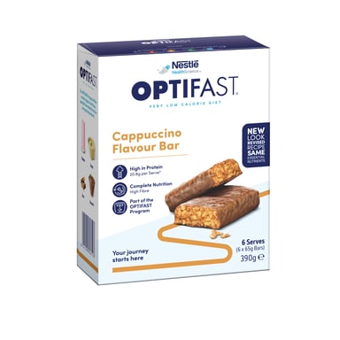 OPTIFAST VLCD BAR CAPPUCCINO 65G 6 PACK