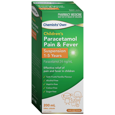Chemists Own Childrens Paracetamol 1-5 Years 200ml Liquid