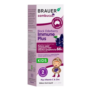 BRAUER SAMBUCUS IMMUNE PLUS KIDS LIQUID 100ML