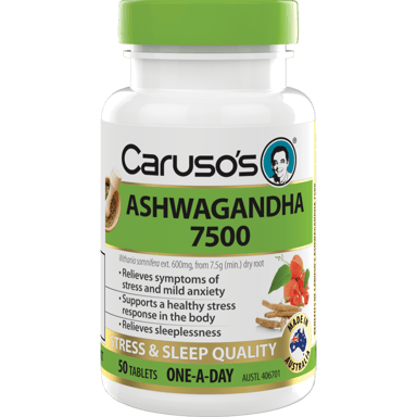 CARUSOS ASHWAGANDHA 7500 50 TABLETS