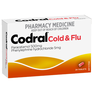 CODRAL COLD & FLU PE 24 TABLETS
